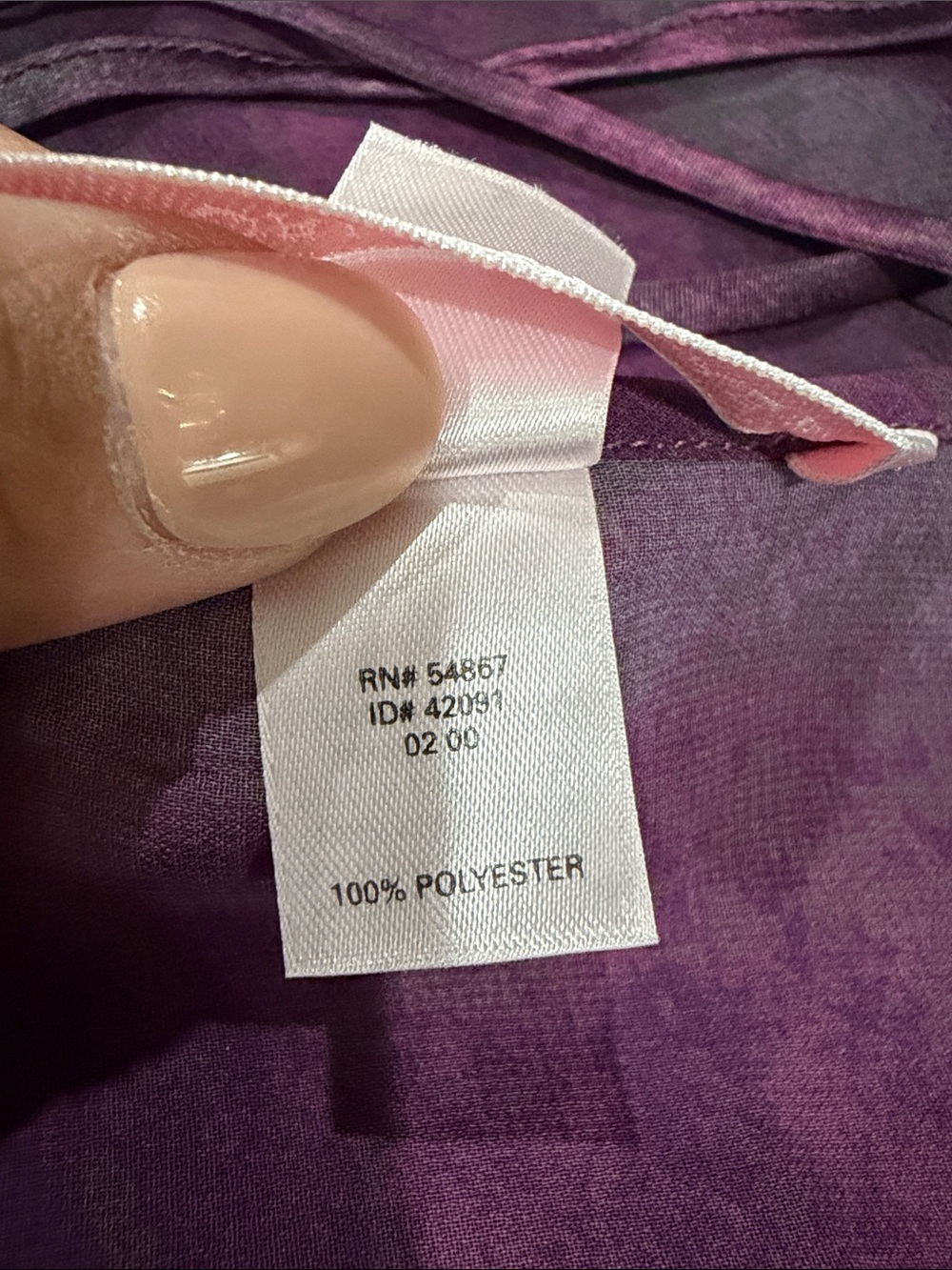 Victoria's Secret Sheer Purple Slip Chemise with Spaghetti Straps - Picture 7 of 8